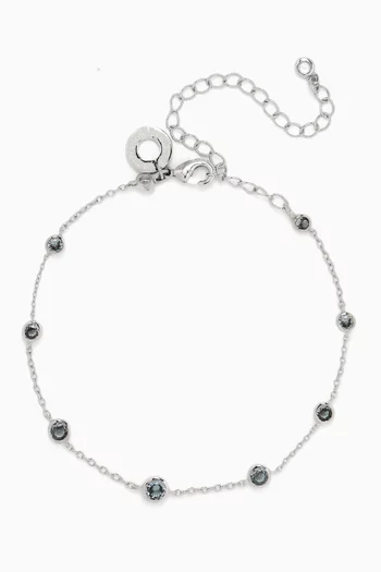 By The Yard Dainty Bracelet in Rhodium-plated Brass