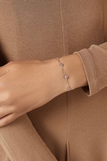 By The Yard Dainty Bracelet in Rhodium-plated Brass