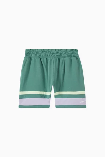 Striped Shorts in Cotton-blend