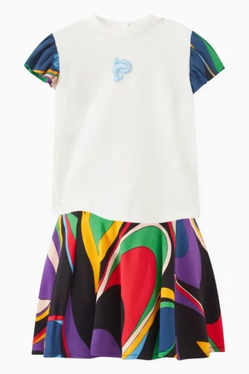 Gialo-print Skirt in Viscose