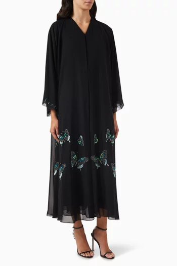 Butterfly Embellished Abaya