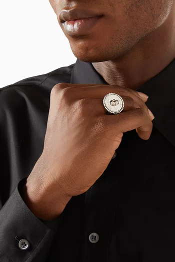Sovereign Ring in Silver-tone Brass
