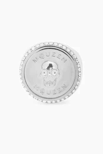 Sovereign Ring in Silver-tone Brass