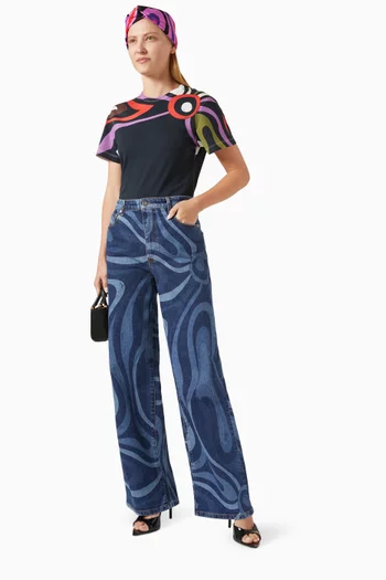Marmo-print T-shirt in Cotton-jersey