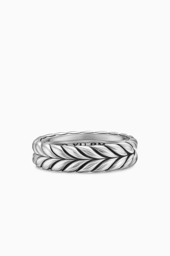 Chevron Band Ring in Sterling Silver