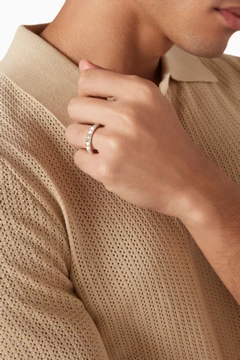 Pyramid Band Ring in Sterling Silver