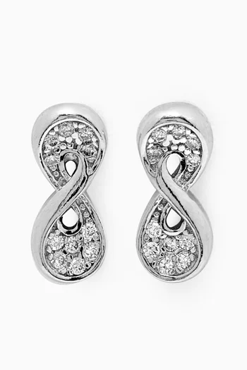 Anello Infinito Stud Earrings in Sterling Silver