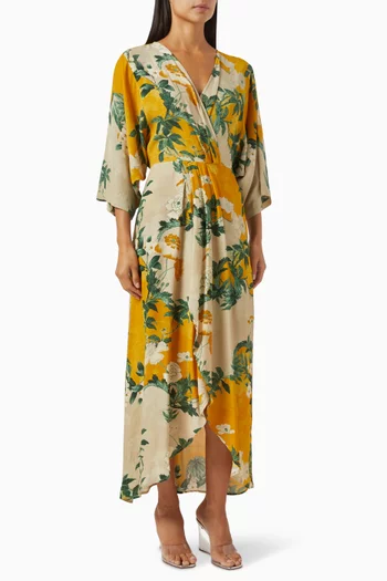 Sophia Floral-print Dress in Viscose-crepe