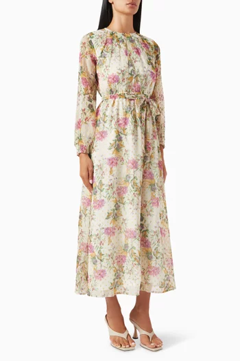 Annalise Floral-print Dress in Chiffon