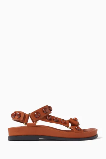 Tilan Studded Sandals in Leather