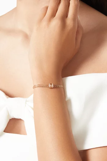 Mini Wid Single Diamond Bracelet in 18kt Rose Gold