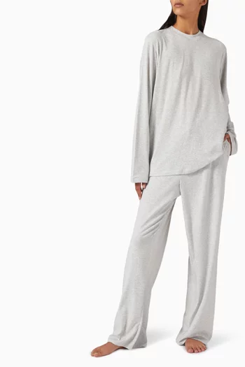 Boyfriend Loose Pants in Cotton-jersey