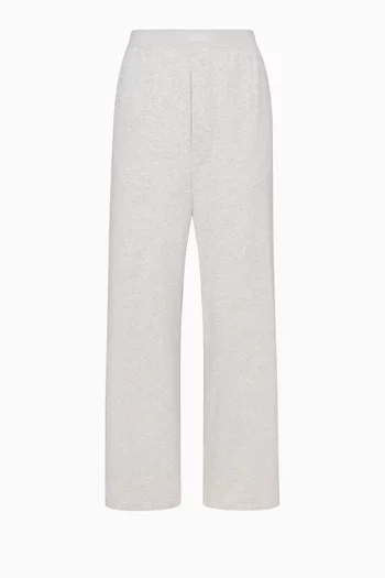 Boyfriend Loose Pants in Cotton-jersey