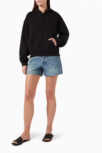 Zip-up Hoodie in Cotton-fleece