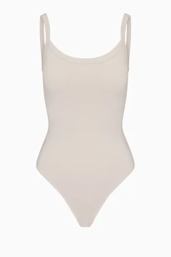 Scoop-neck Bodysuit in Cotton-jersey