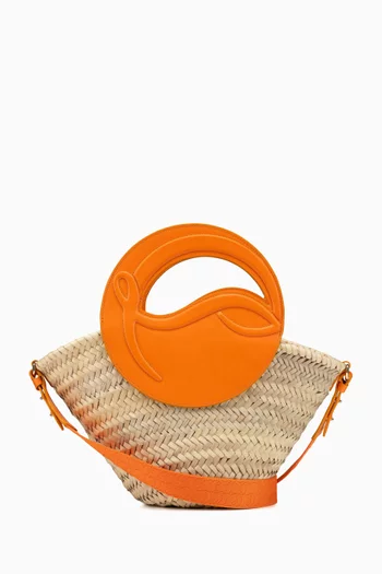 Small Biloumoon Basket Bag in Raffia