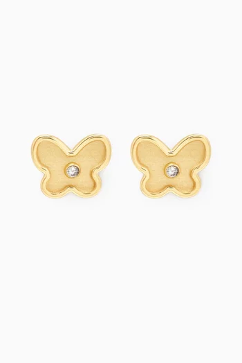 Butterfly Diamond Earrings in 18kt Gold