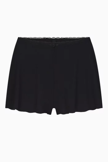 Soft Lounge Lace Shorts in Rib-knit
