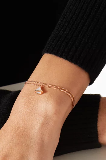 سوار ديفاز دريم مرصع بعرق اللؤلؤ ذهب وردي عيار 18