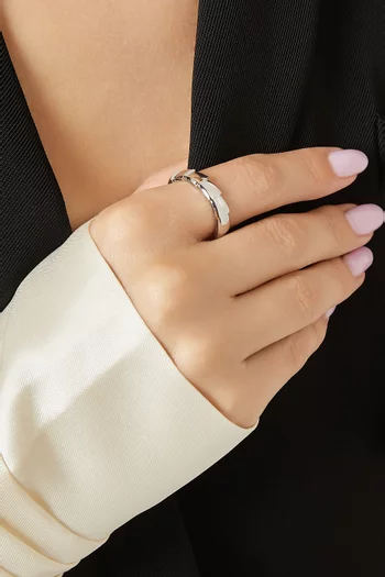 Serpenti Viper Ring in 18kt White Gold