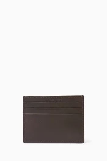 Logo Card Holder in Leather