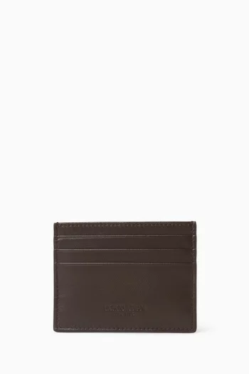 Logo Card Holder in Leather