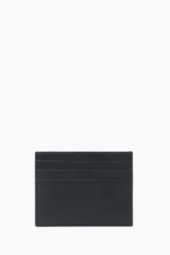 Logo Card Holder in Leather