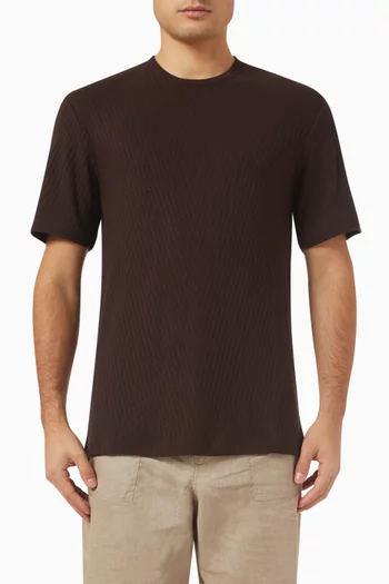 Short-sleeve T-shirt in Geometric-jacquard