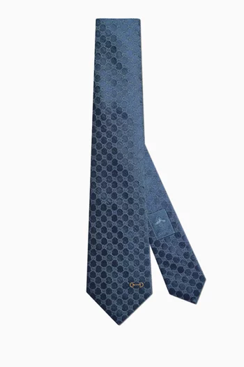 GG Monogram Tie in Silk Jacquard