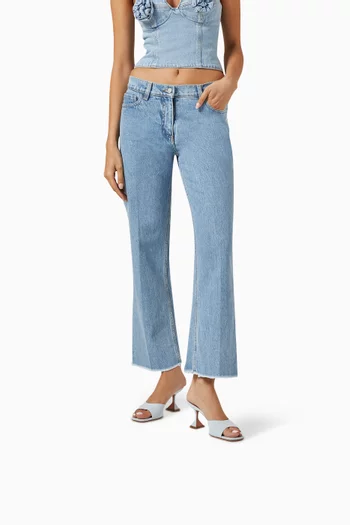 Lupita Slip On 70 Mules in Denim