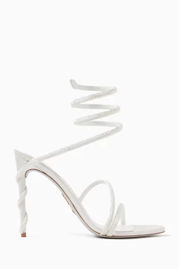 Margot Sandals in Embellished Satin