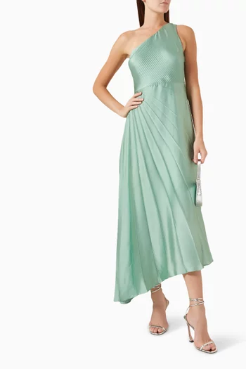 Yasbine One-shoulder Dress in Satin