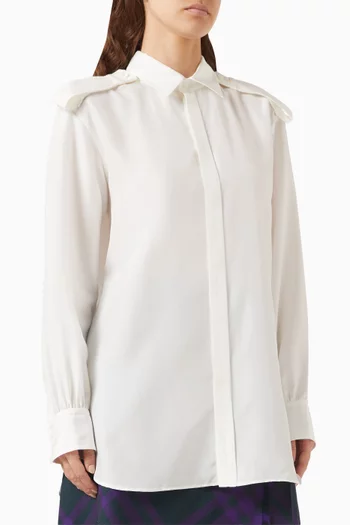 Epaulette Shirt in Silk