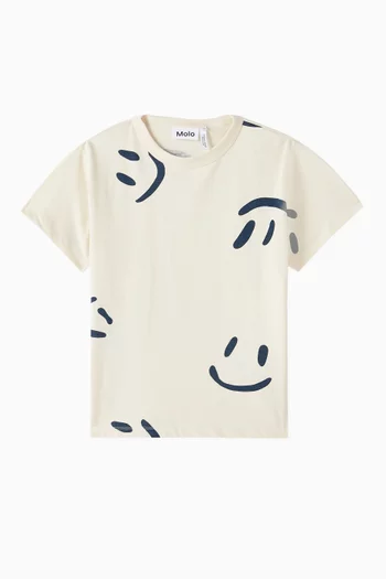 Riley Happy Face T-shirt in Organic Cotton