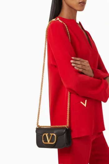 Valentino Garavani Small Locò Shoulder Bag in Calfskin