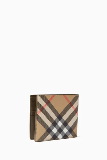 Check Bifold Wallet in Cotton-blend