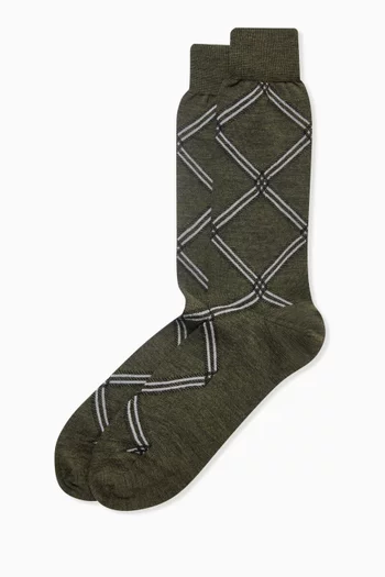 Dress Socks in Wool-blend