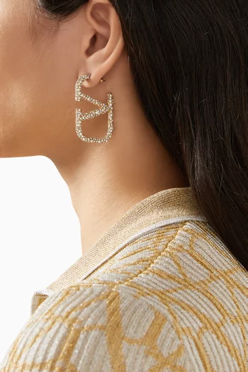 Valentino Garavani VLOGO Signature Swarovski® Earrings in Metal