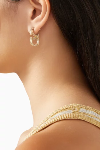 Valentino Garavani VLOGO Signature Crystal-embellished Earrings