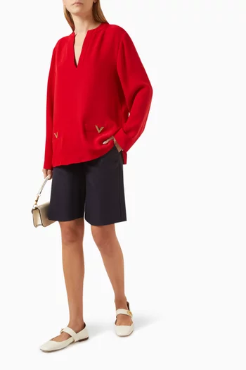 Valentino Garavani VLOGO Top in Silk