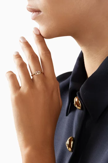 Valentino Garavani VLOGO Signature Swarovski® Ring in Metal