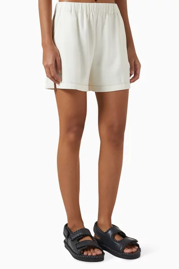Elasticated Shorts in Viscose Blend