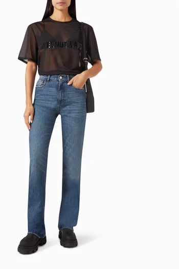 Sheer Logo T-shirt in Japanese Jersey