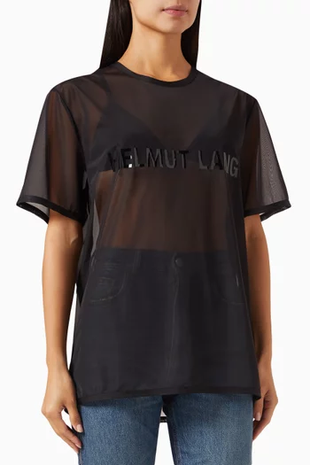 Sheer Logo T-shirt in Japanese Jersey