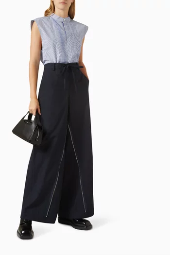 Tuxedo Cropped Shirt in Cotton