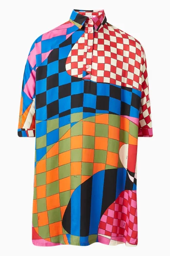 Iride Print Dress in Viscose