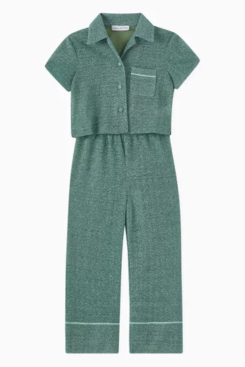 Osemini Lumiere Bowling Shirt in Glitter Polyamide-blend