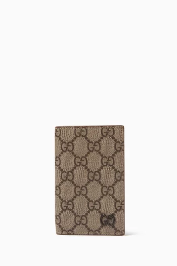 GG Supreme Long Card Case in Canvas