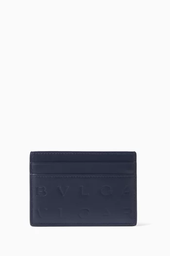 Logo Infinitum Card Holder in Leather