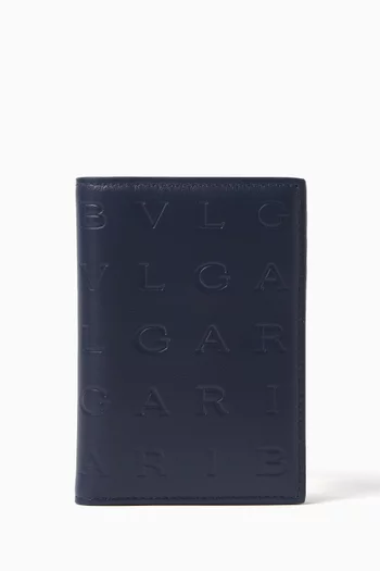 Logo Infinitum Folded Card Holder in Leather